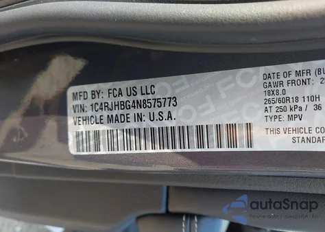 2022 Jeep Grand Cherokee Limited 4X4 из США, поврежденный, VIN 1C4RJHBG4N8575773